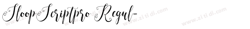 SloopScriptpro Regul字体转换